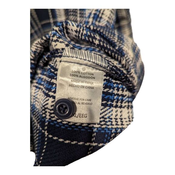 Men's Pacific Trail blanket flannel blue button up.  Size XXL.  100% cotton. - Picture 3 of 6